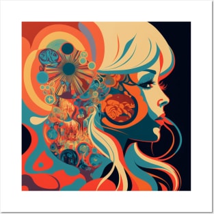 Psychedelic Girl Posters and Art